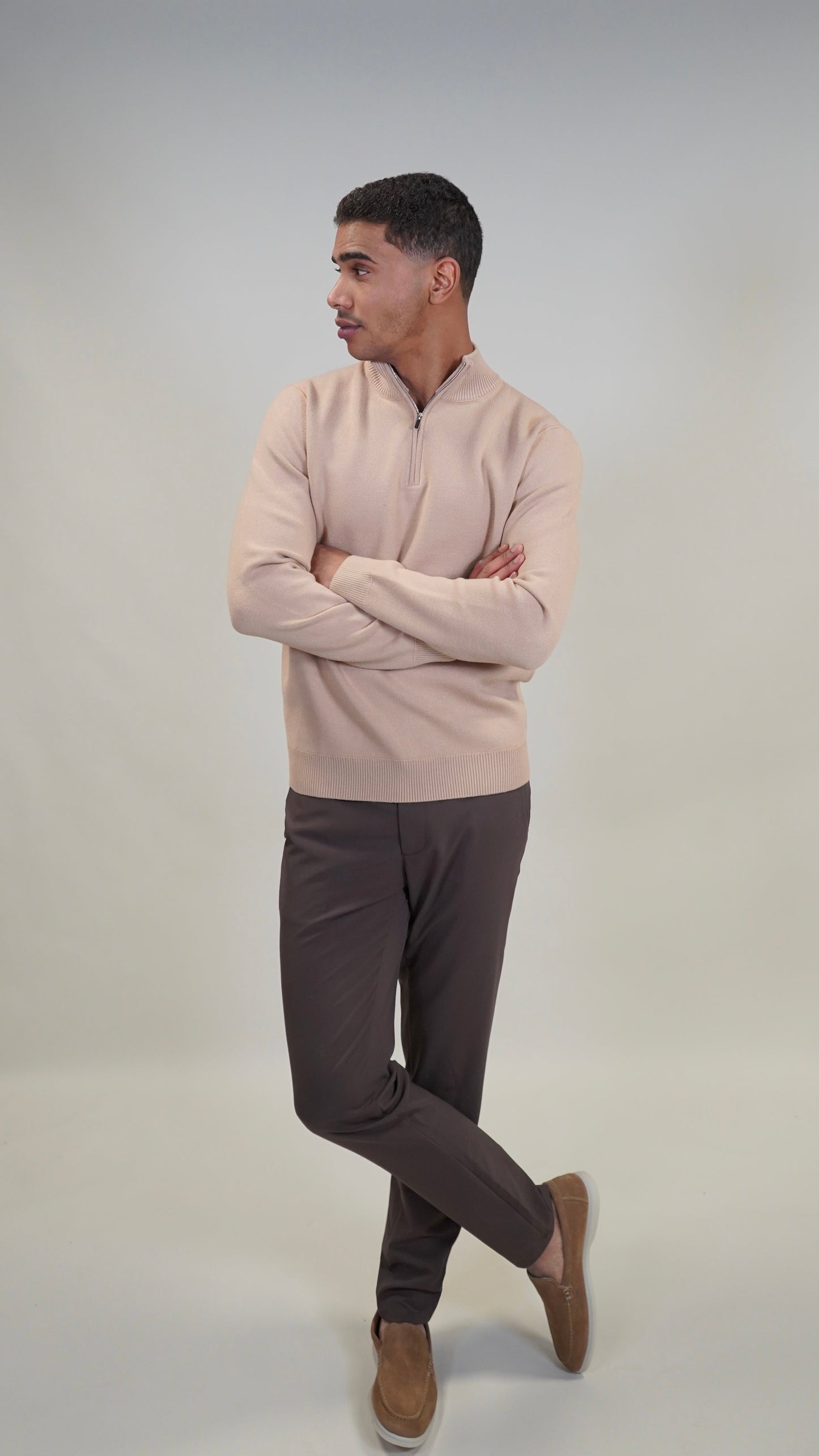 JERSEY SOFT TOUCH HALF-ZIP