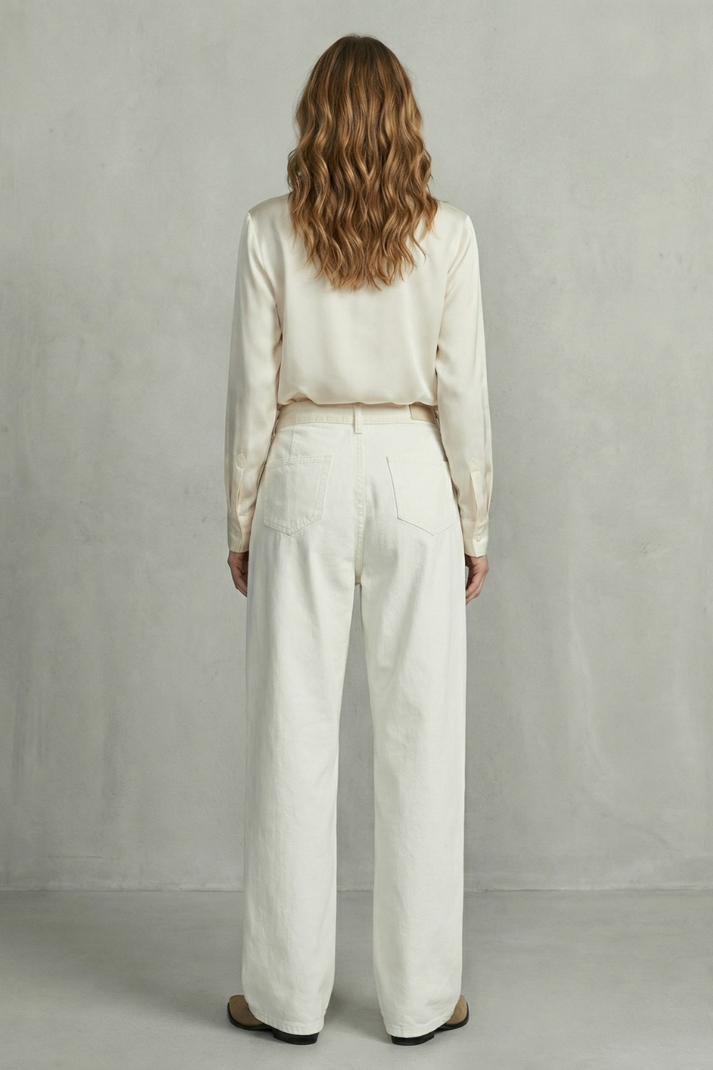 ELARISSE – TRI-FOLD WAISTBAND DETAIL – WIDE LEG JEANS