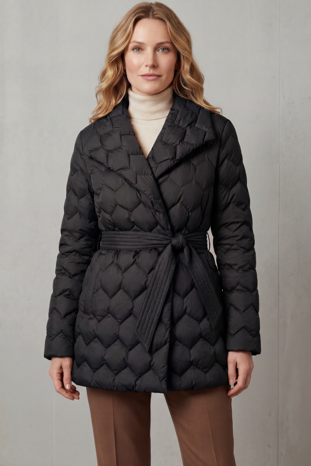 SOLENZA | ACOLCHADO ESCULPIDO – CHAQUETA ACOLCHADO CON CINTURÓN
