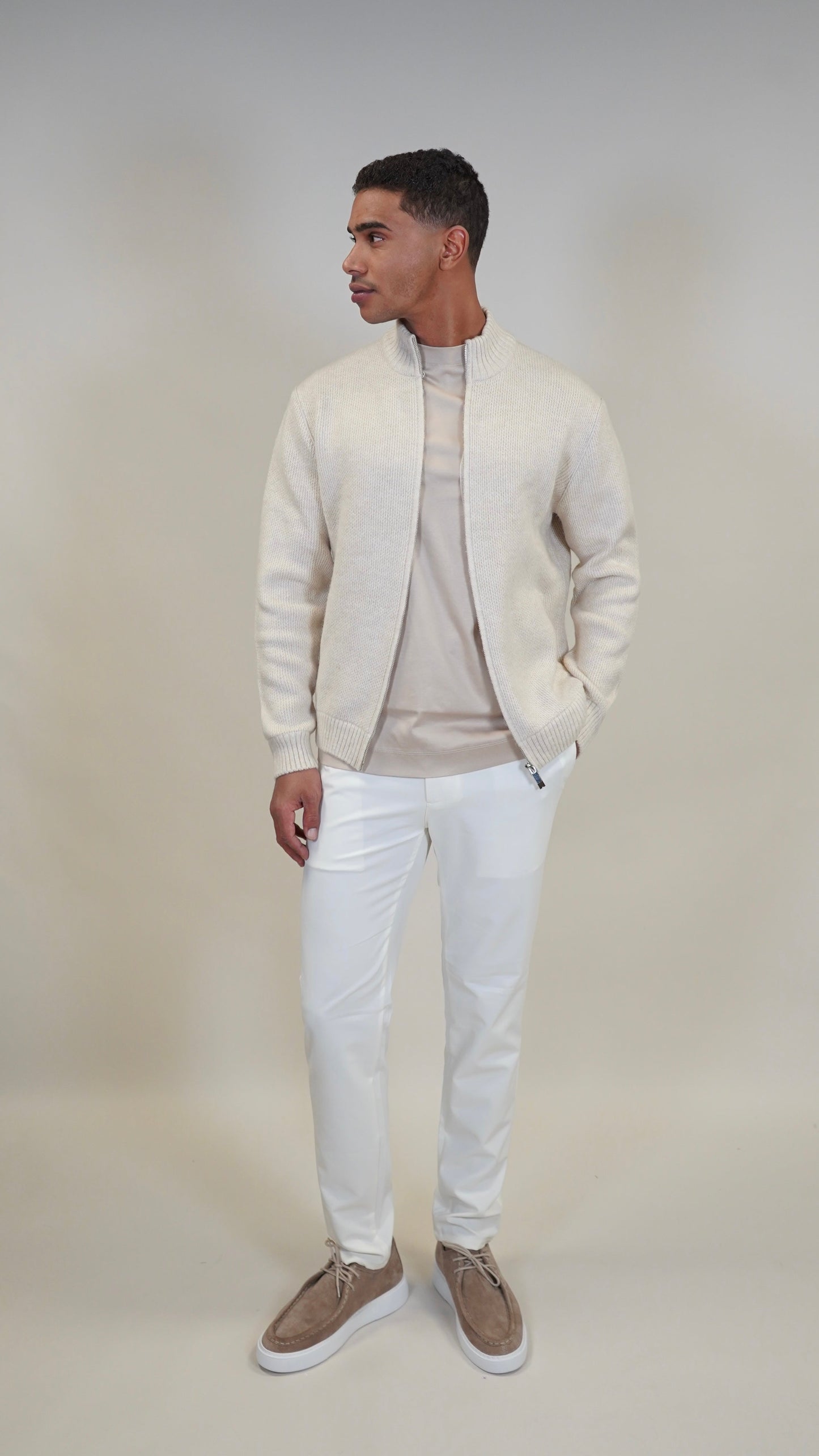 WOOL RIBBED CHALECO