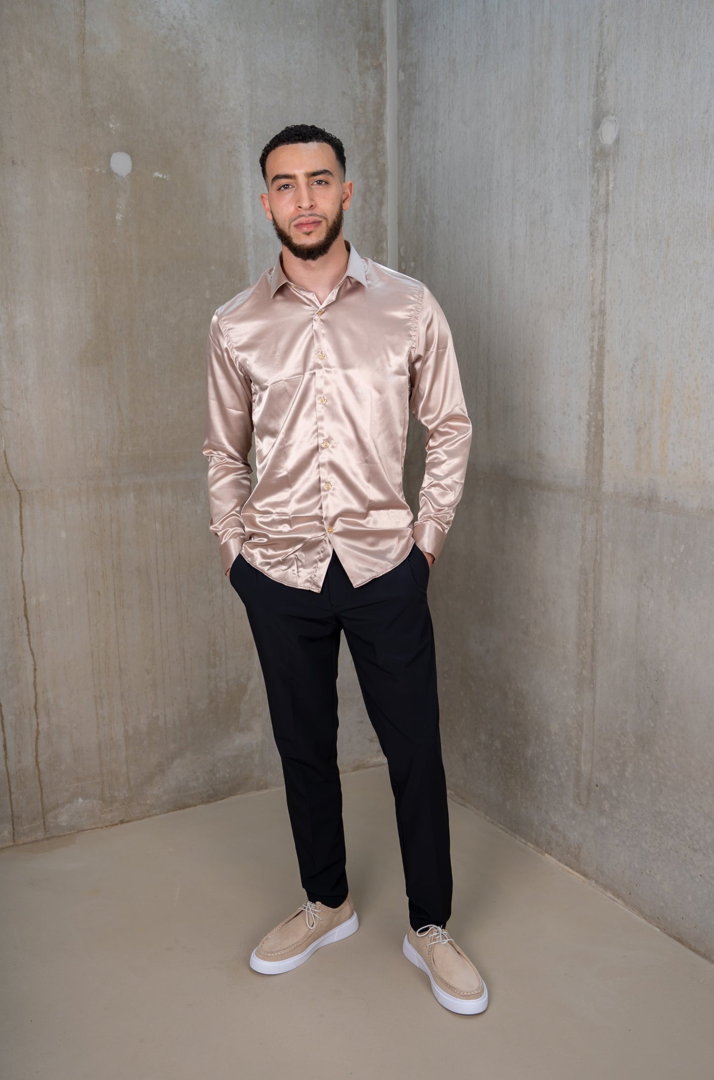 CAMISA LUXURY CON BRILLO SATINADO