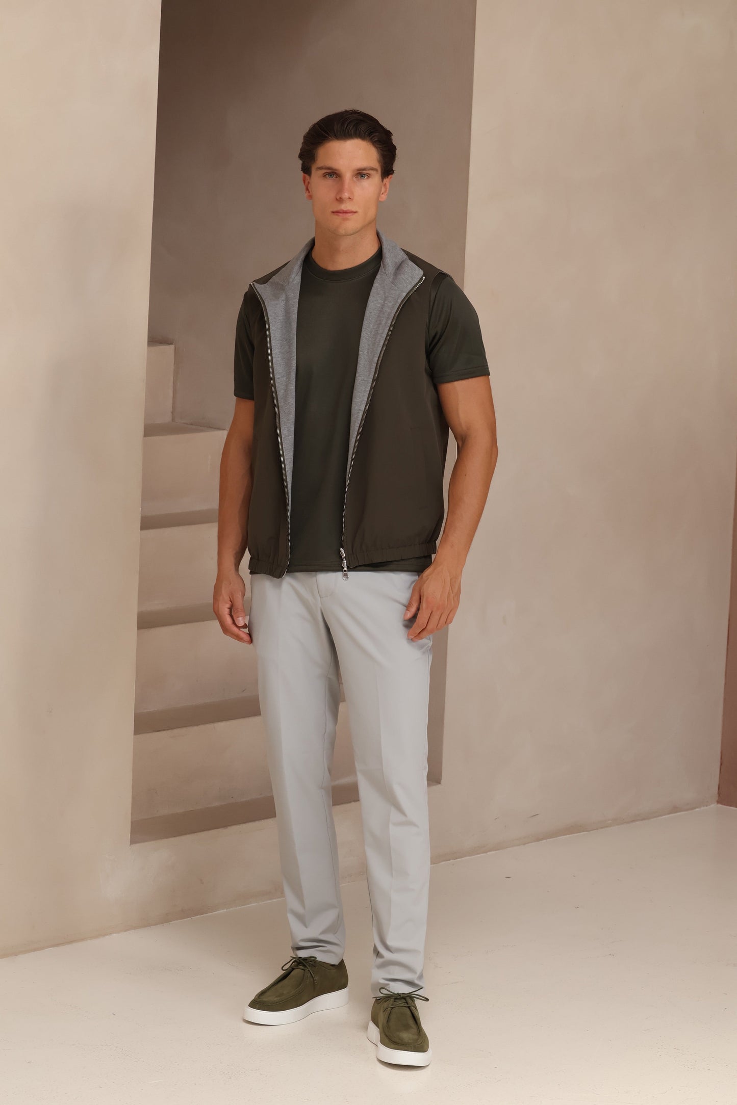 TWEEZIJDIGE JOGGER CHALECO ACOLCHADO