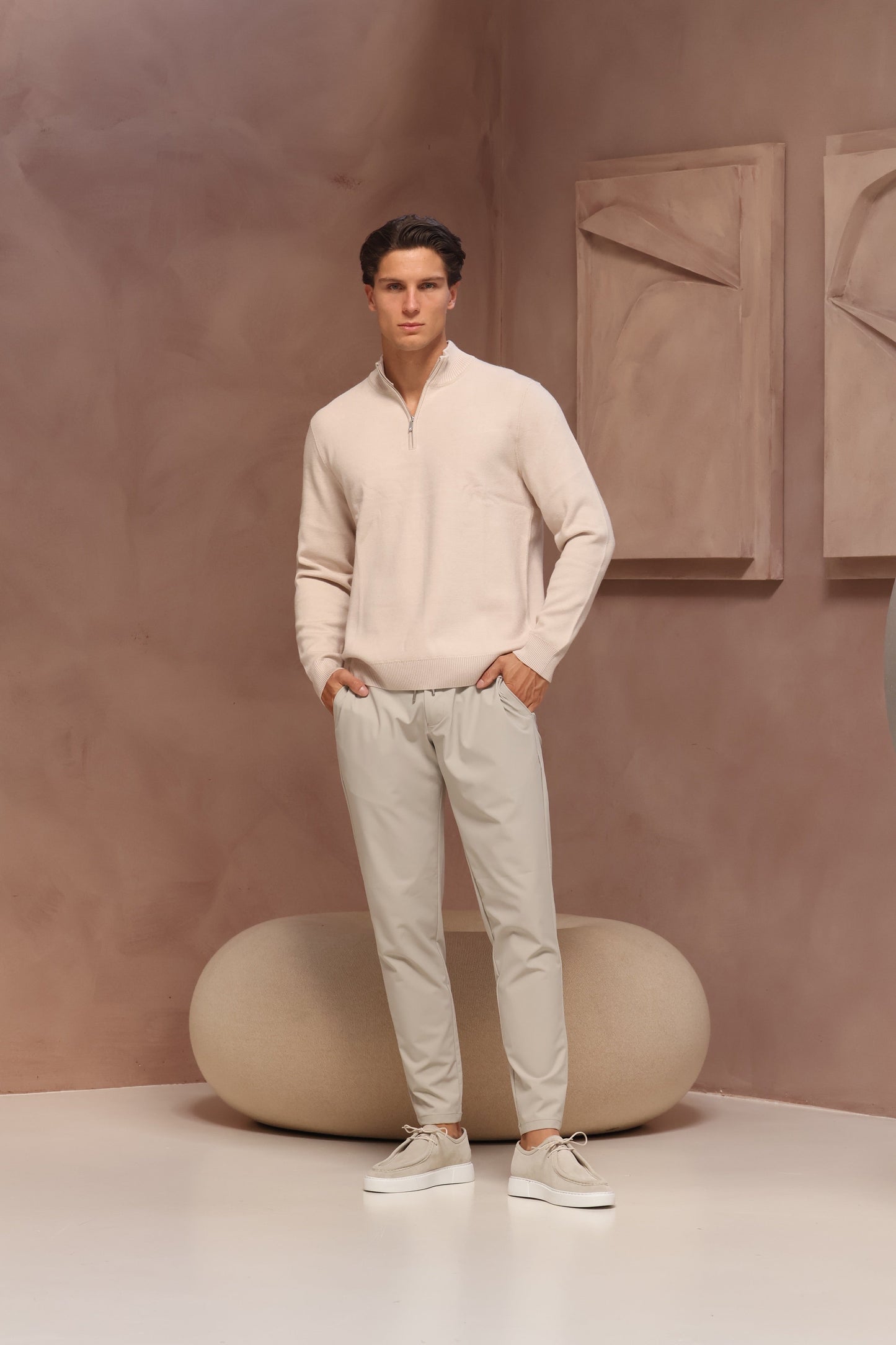 JERSEY SOFT TOUCH HALF-ZIP