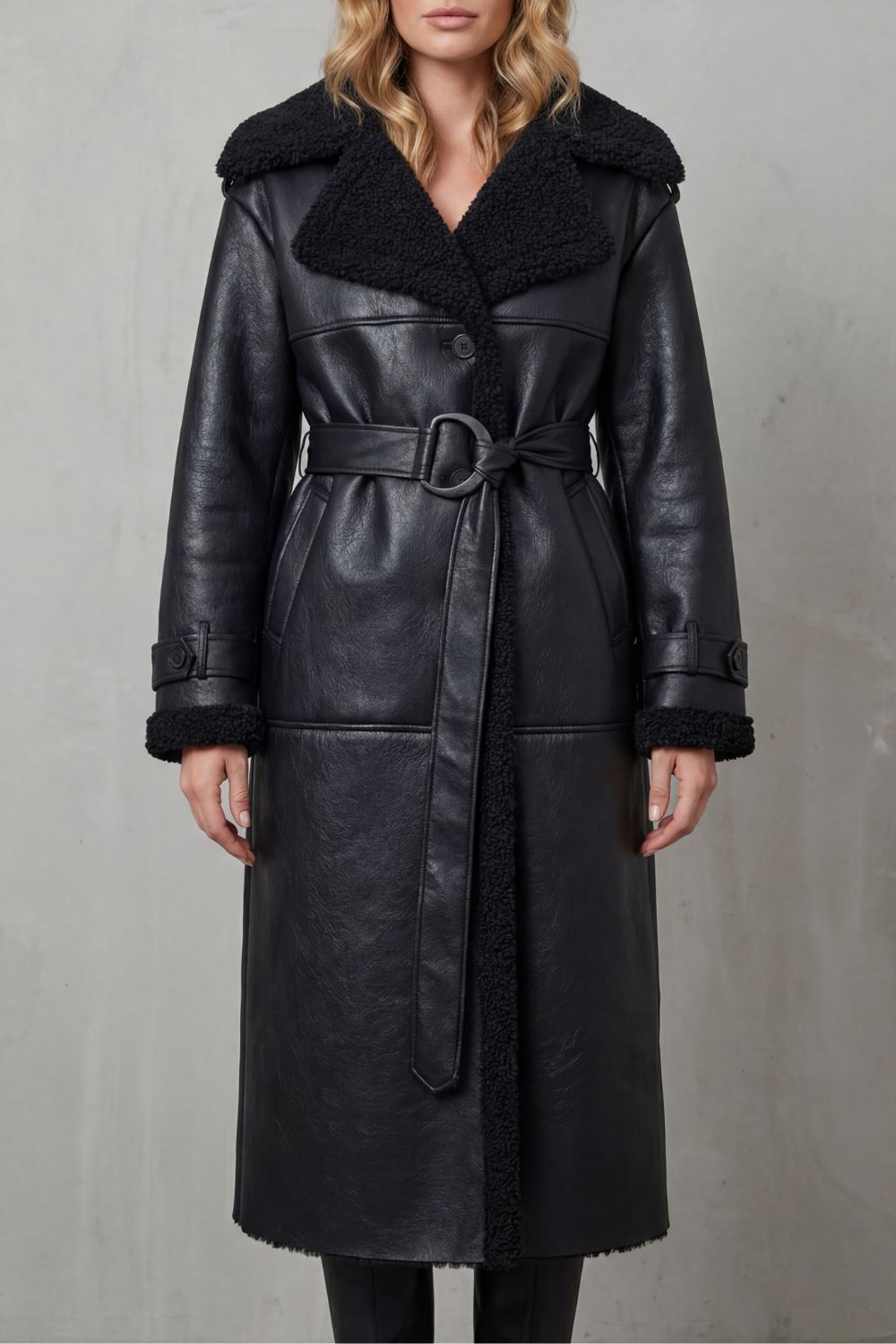 RAVIENNE | CALIDEZ OVERSIZE CON CINTURÓN – ABRIGO DE BORREGUILLO