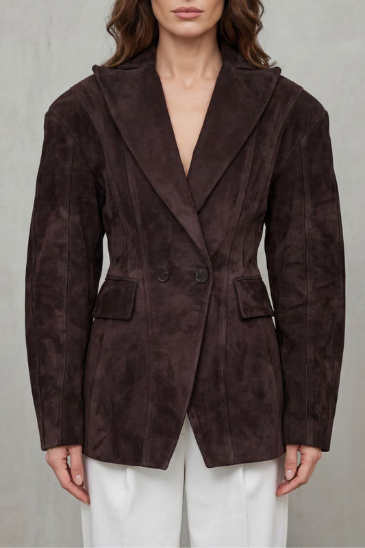 SAVRIELLE | SILUETA ESCULPIDA – CHAQUETA EFECTO ANTE