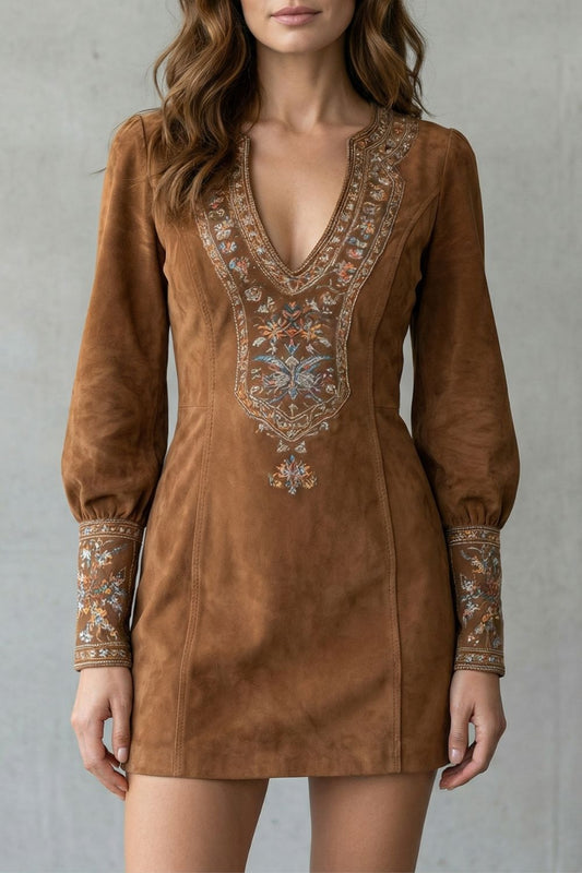 OASIS | DETALLE BORDADO – MINIVESTIDO BOHO