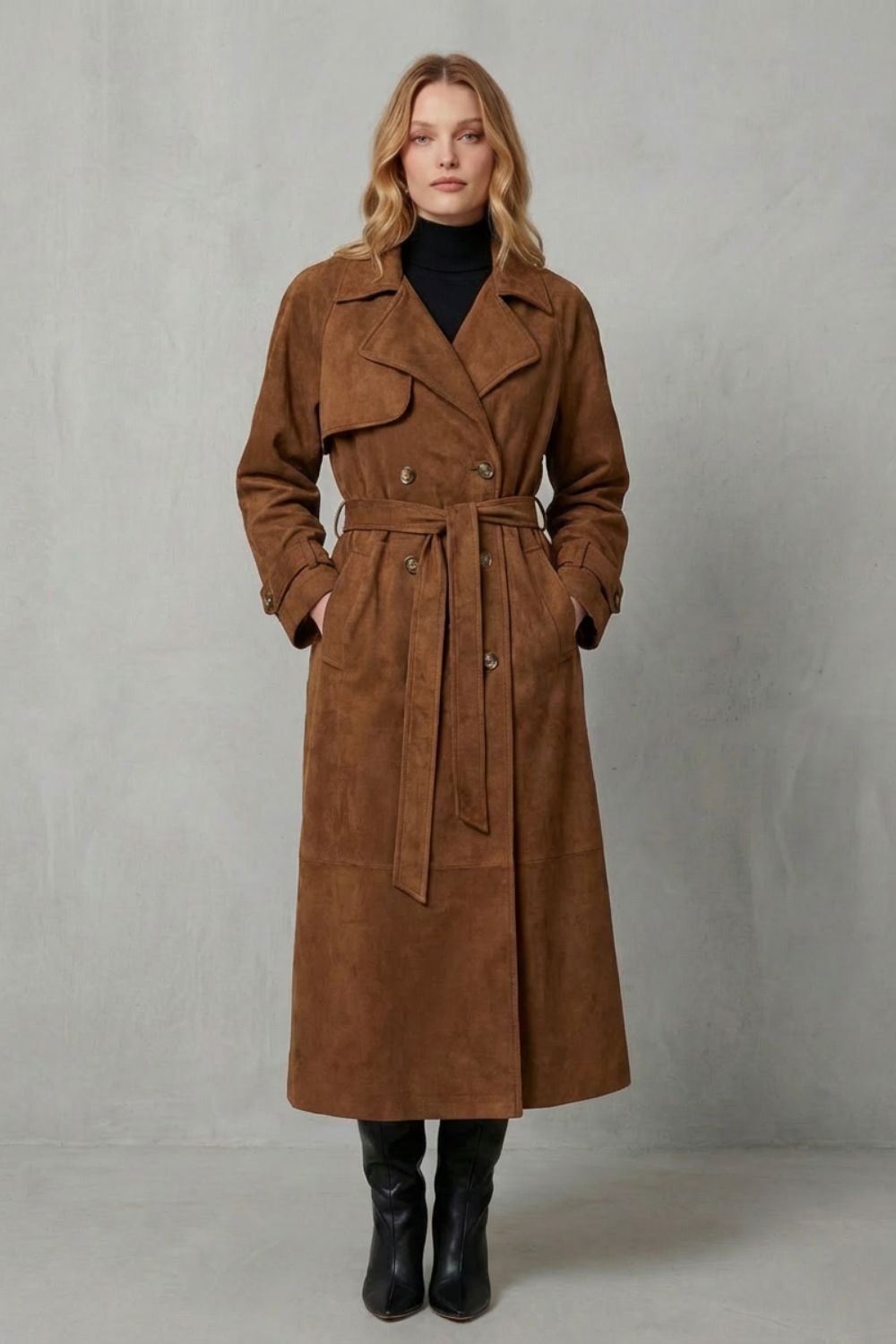 VELLORÉ | ELEGANCIA EN EFECTO ANTE – TRENCH LARGO