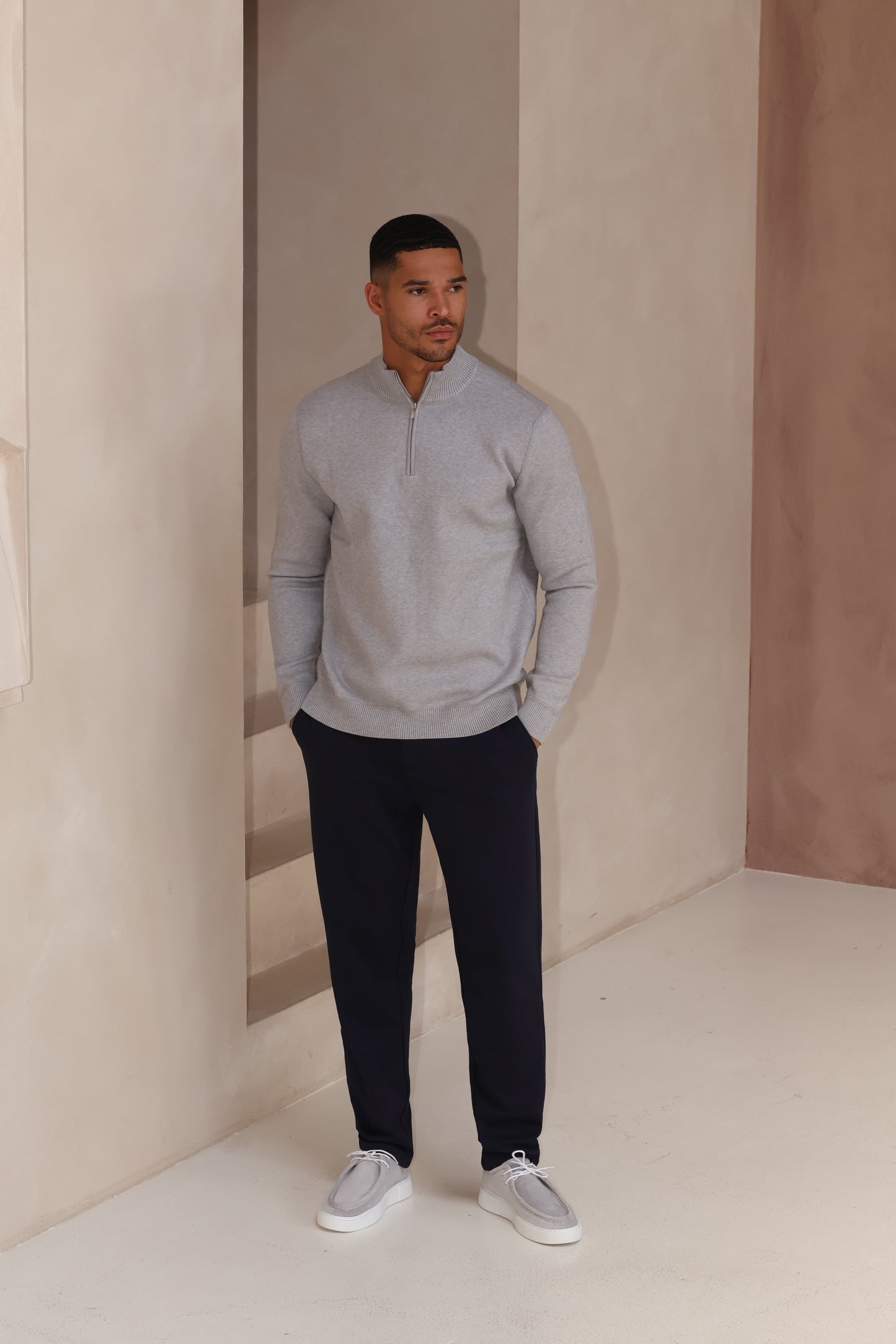 JERSEY SOFT TOUCH HALF-ZIP