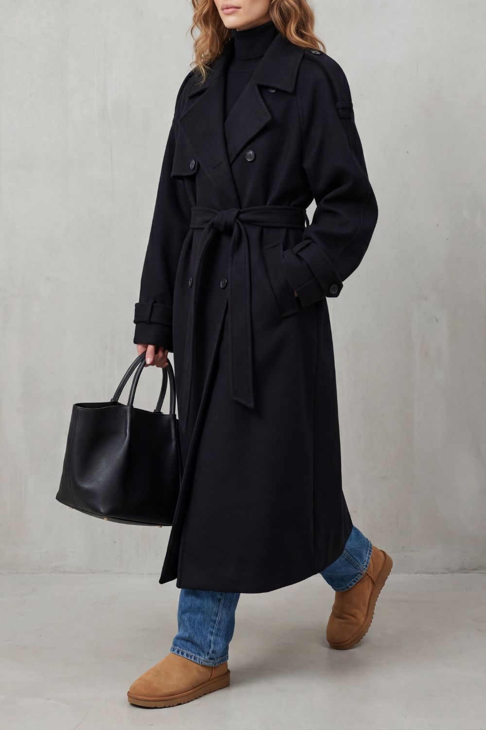 NOIRVAINE | SILUETA OVERSIZE – TRENCH DE LANA