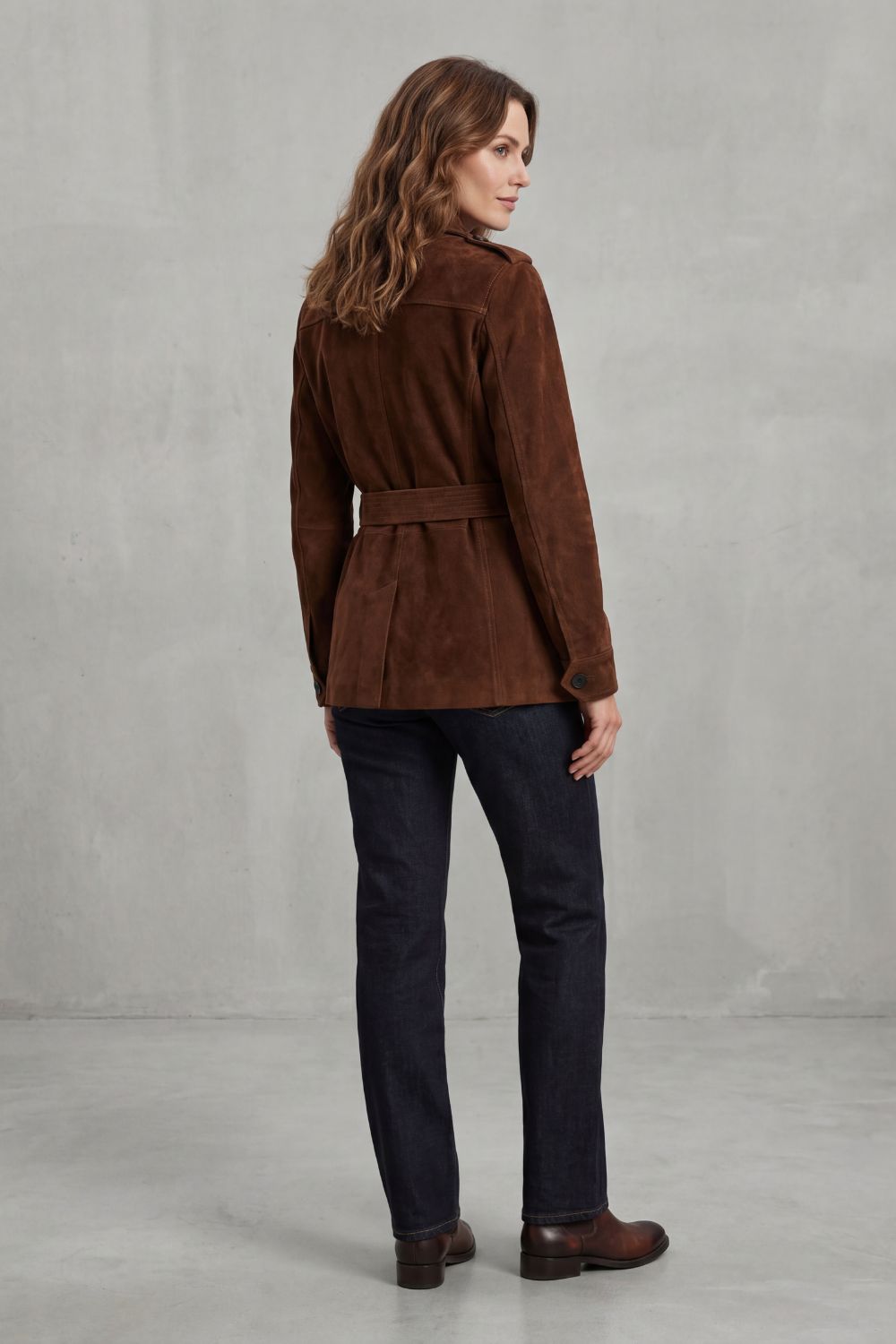 VALCARIN | ESTILO EFECTO ANTE CON CINTURÓN – CHAQUETA UTILITARIA