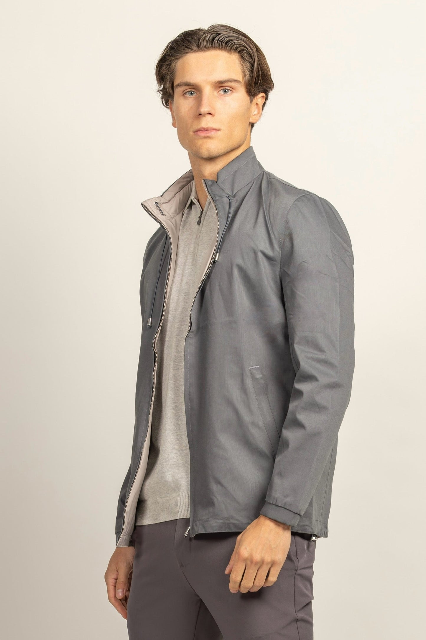 TWEEZIJDIG VARSITY CHAQUETA