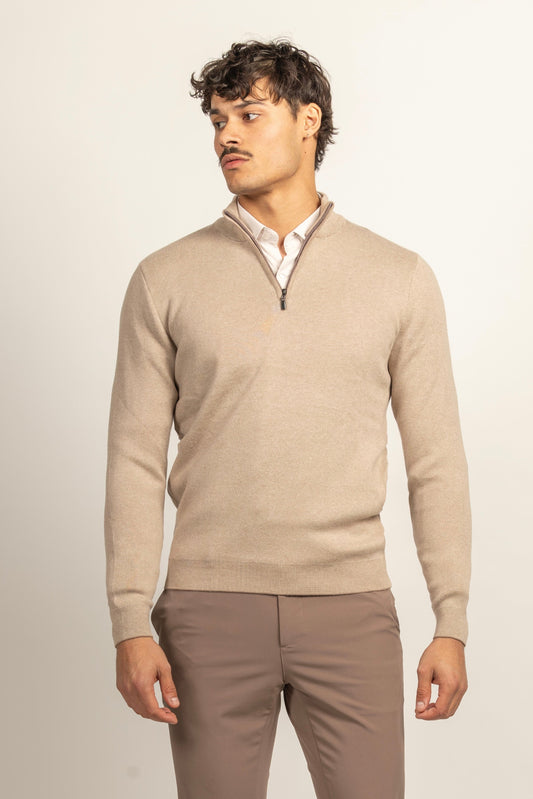 JERSEY HALF-ZIP VINTAGE DE PUNTO FINO