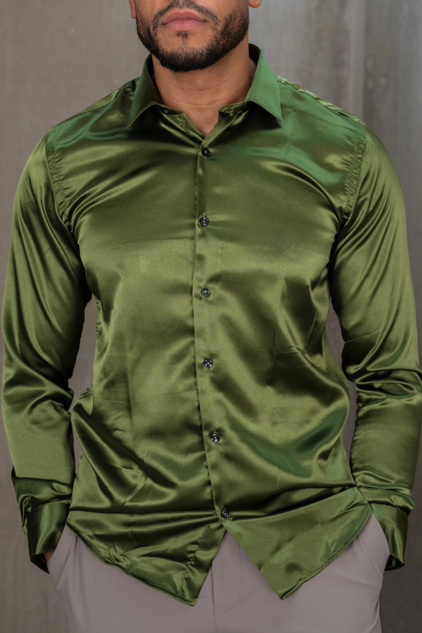CAMISA LUXURY CON BRILLO SATINADO