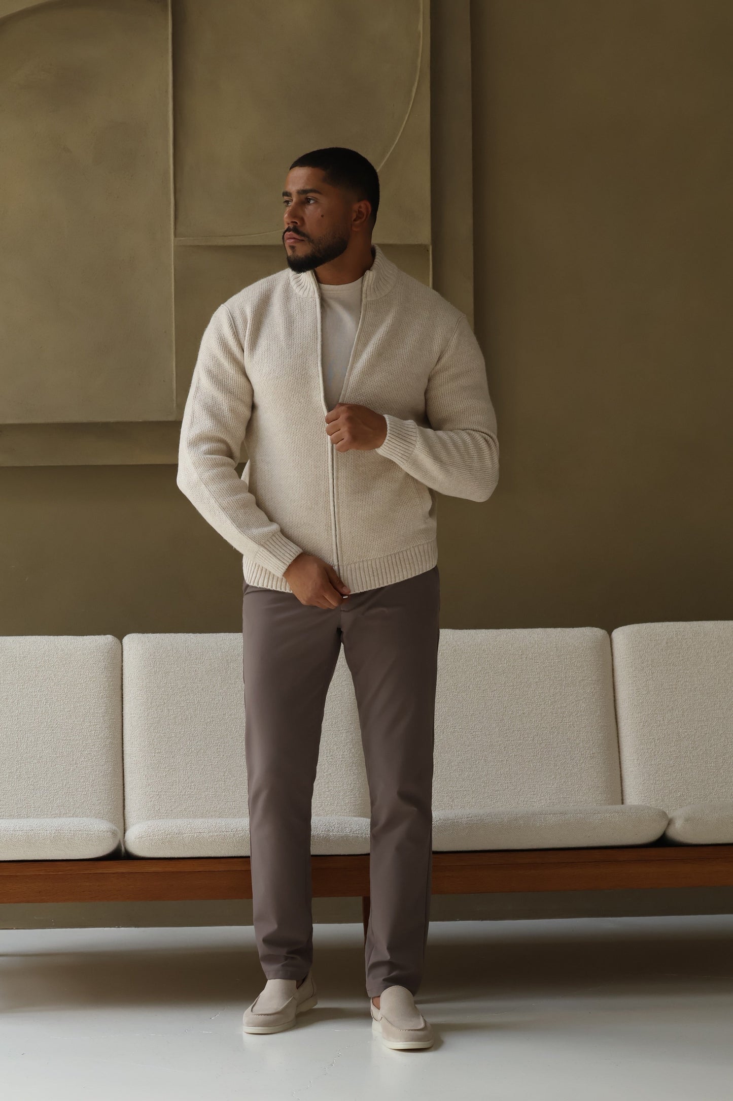 WOOL RIBBED CHALECO