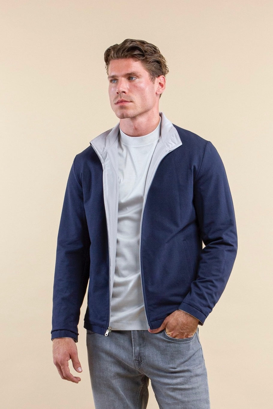 TWEEZIJDIG VARSITY CHAQUETA