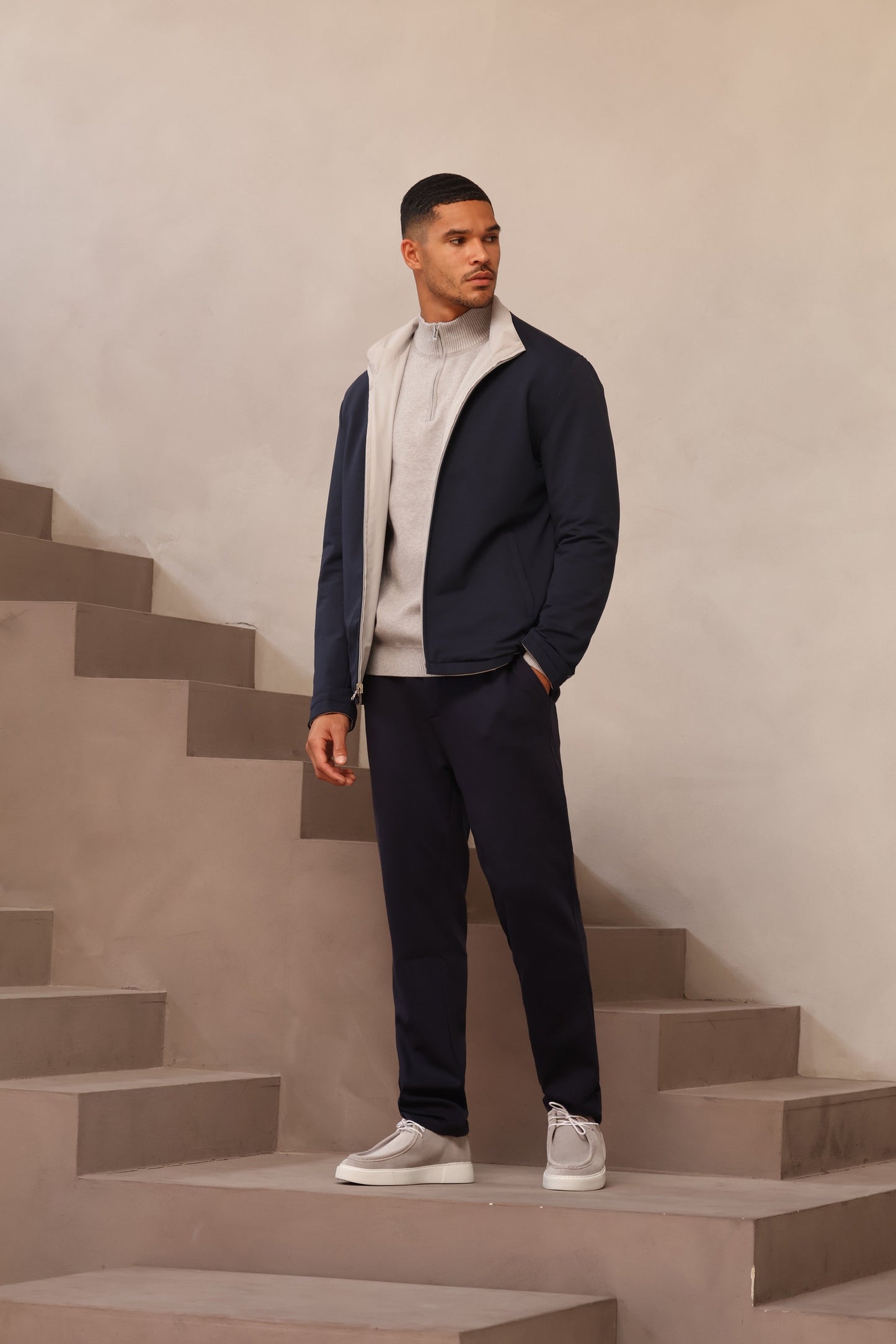 TWEEZIJDIG VARSITY CHAQUETA