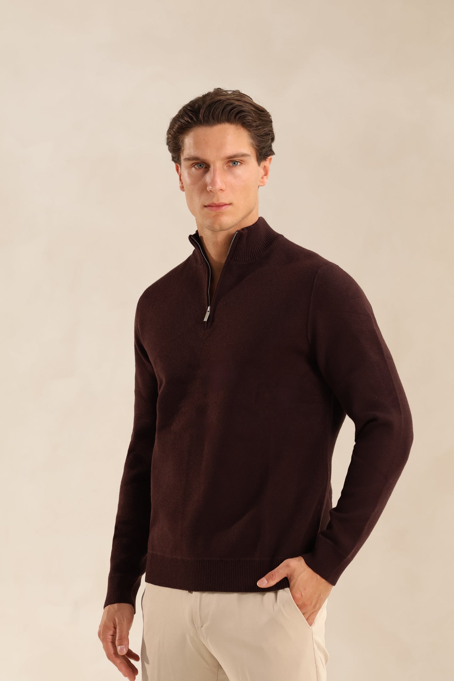 JERSEY SOFT TOUCH HALF-ZIP