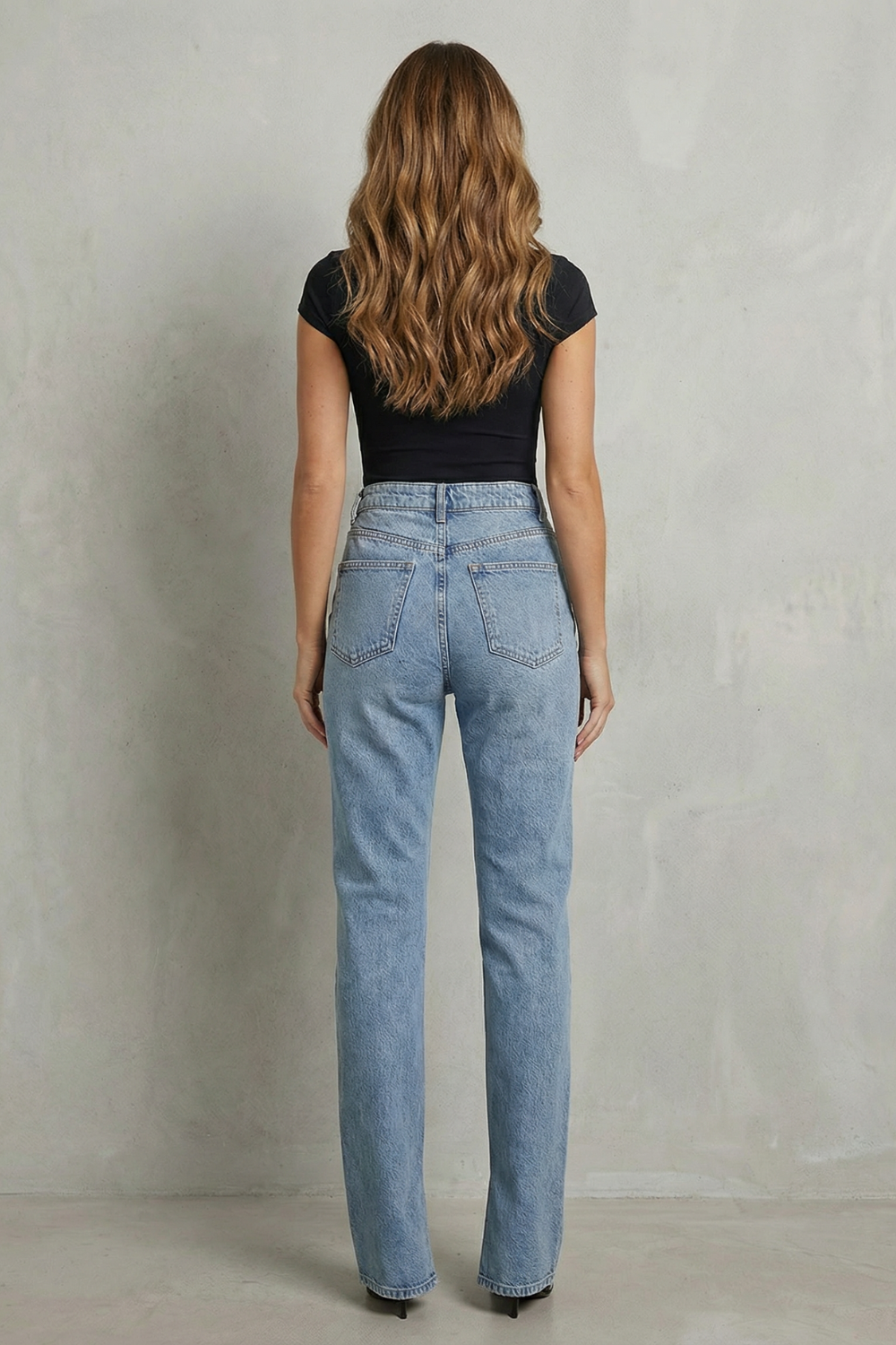 AUREVIENNE – CROSS WAIST DETAIL – FLARE JEANS