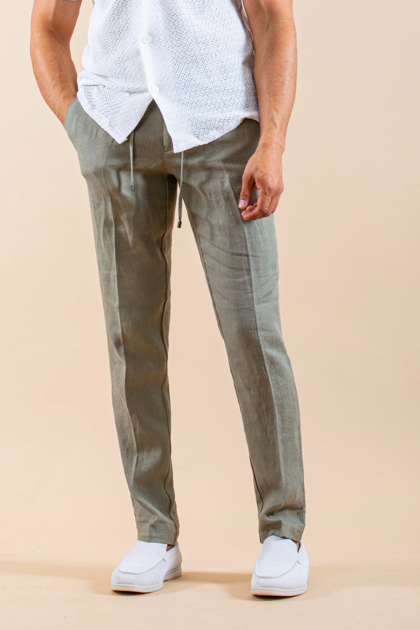 PANTALÓN CASUAL BEACH DE LINO