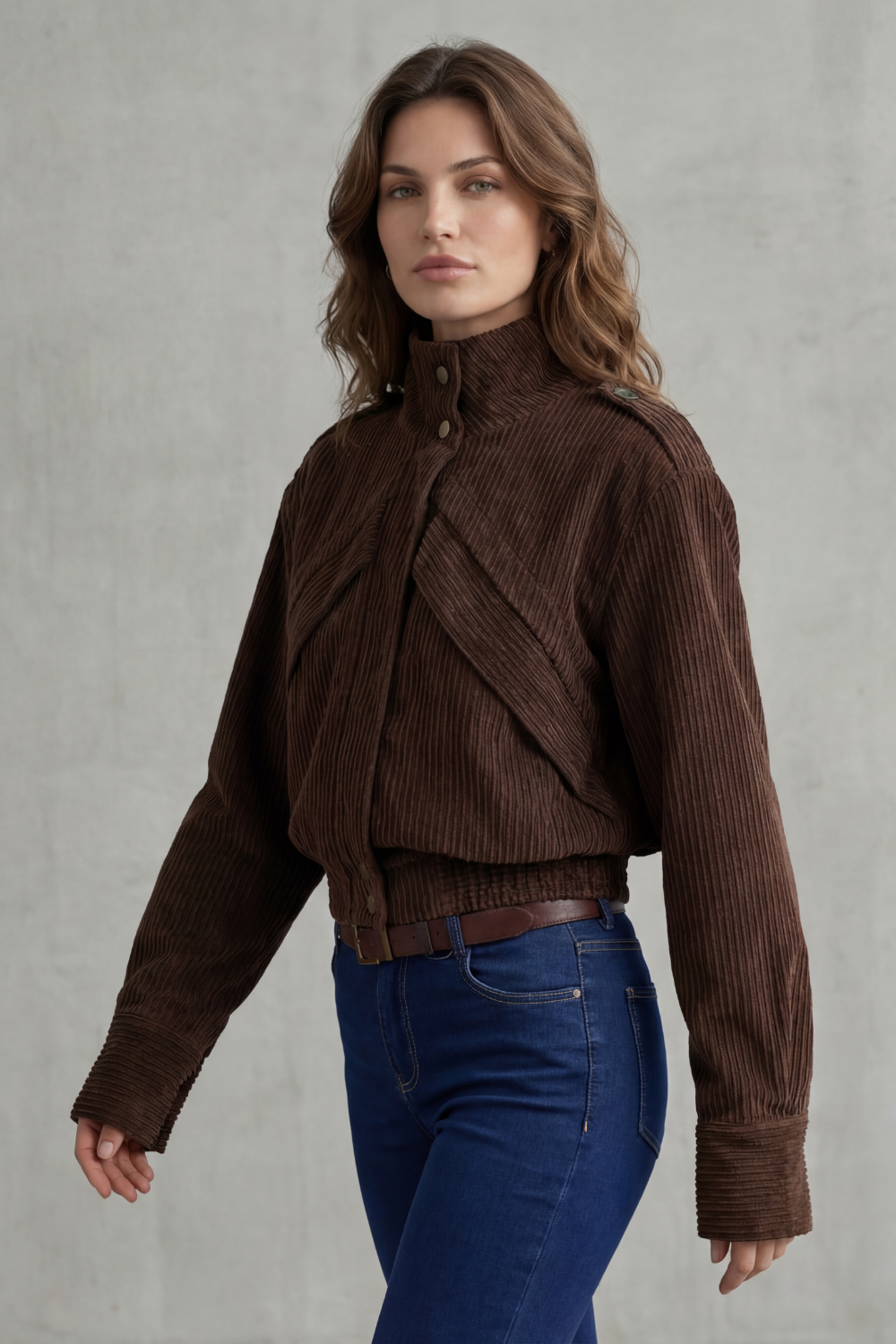 BARDELONNE | GIRO MOTERO EN PANA – CHAQUETA CROPPED