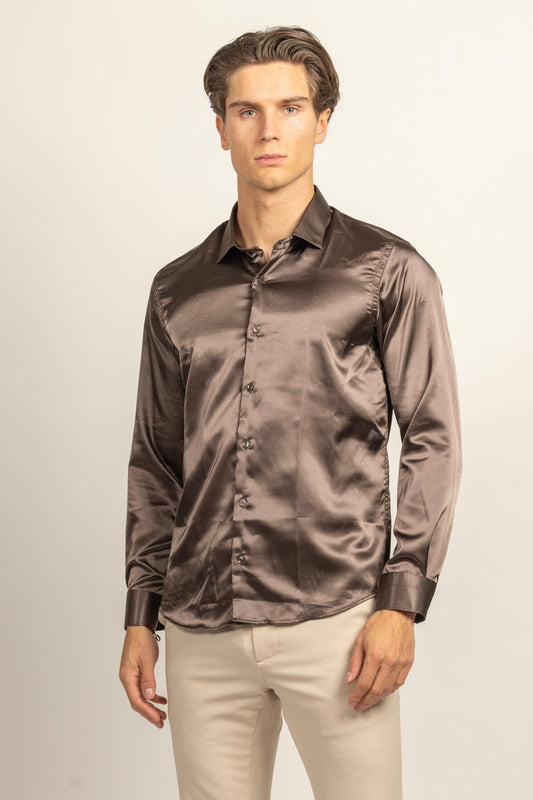 CAMISA LUXURY CON BRILLO SATINADO