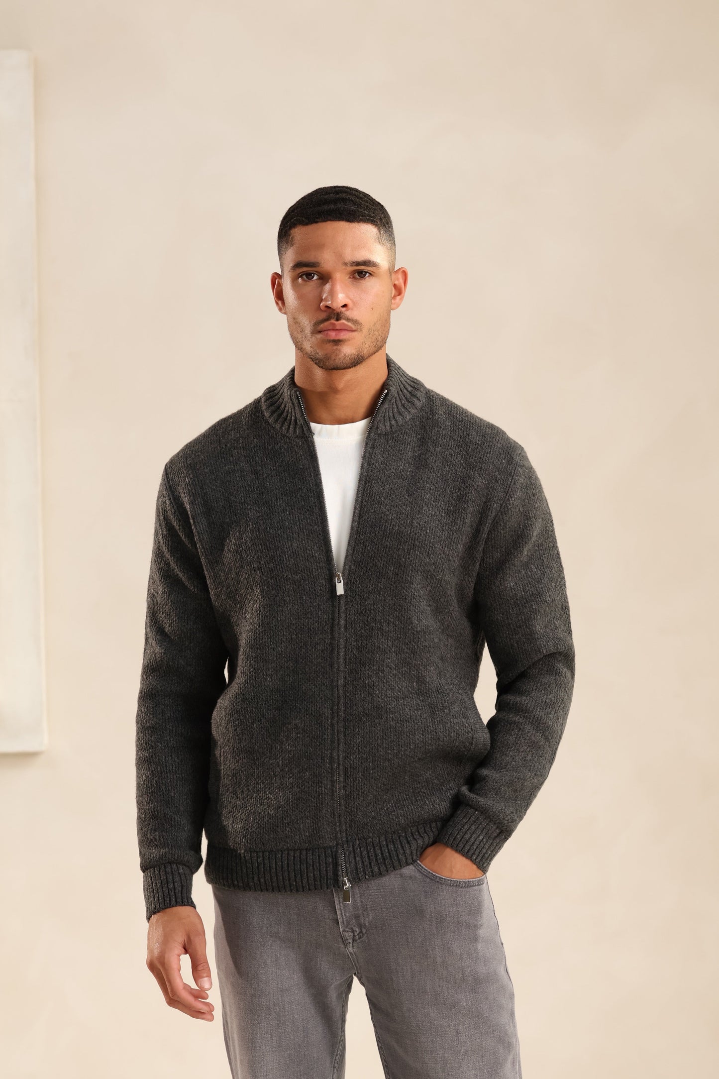 WOOL RIBBED CHALECO