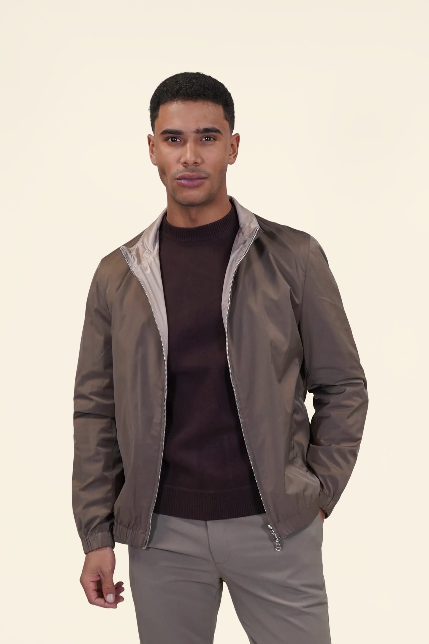 TWEEZIJDIGE SOFT-TOUCH CHAQUETA