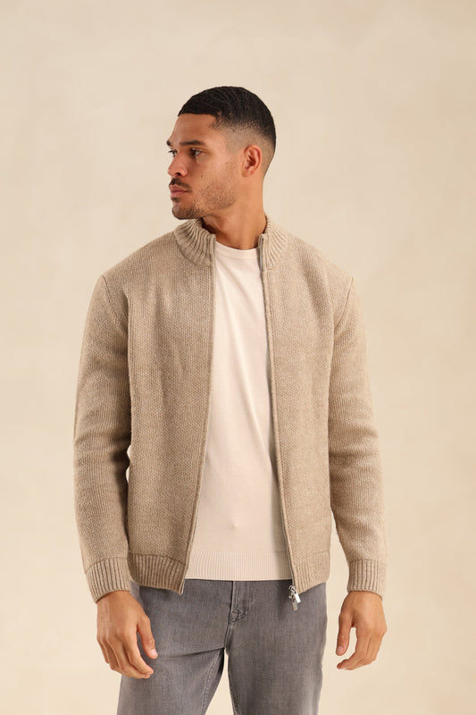 WOOL RIBBED CHALECO
