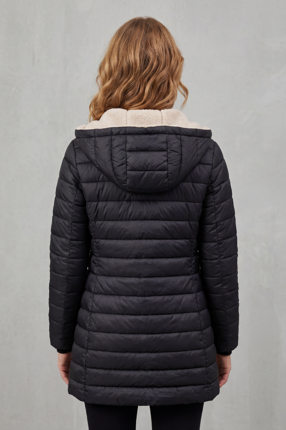 ELLAVUE | CONFORT CON FORRO SHERPA – CHAQUETA ACOLCHADO CON CAPUCHA