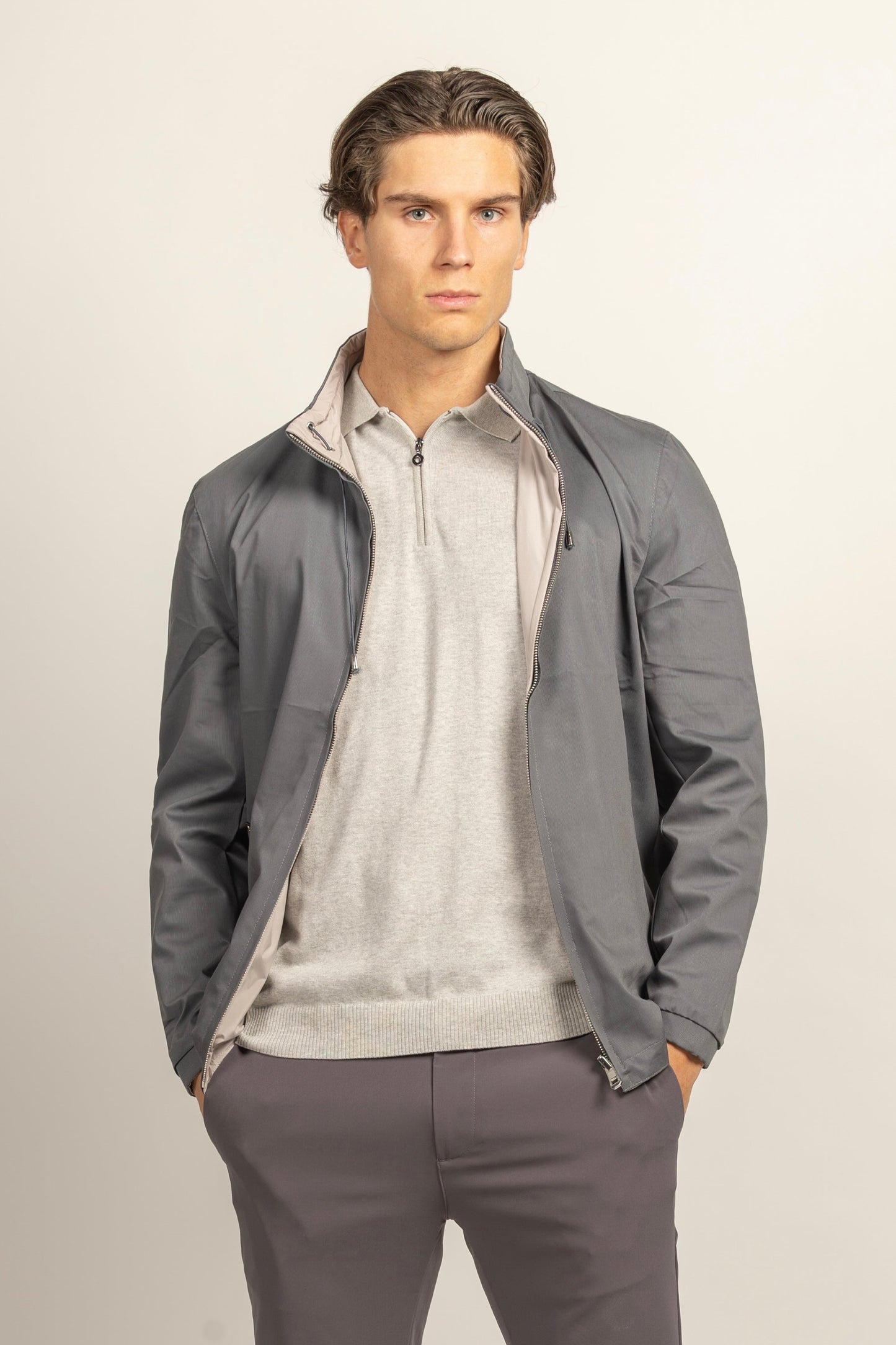 TWEEZIJDIG VARSITY CHAQUETA