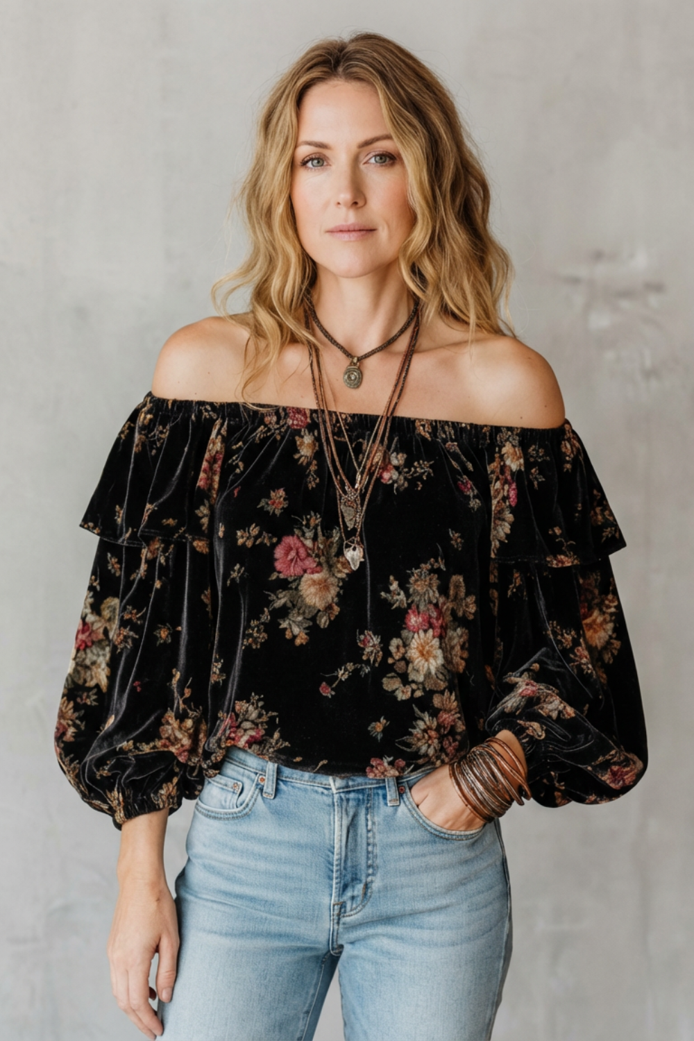 FLORÉZIA – VINTAGE BLOOM – VELVET FLORAL TOPS COLLECTION