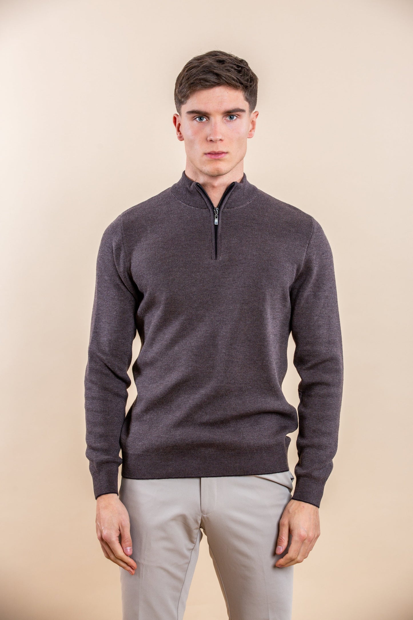 JERSEY HALF-ZIP VINTAGE DE PUNTO FINO