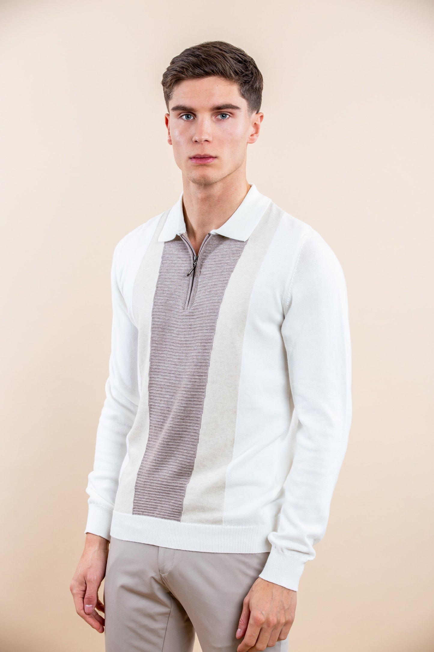 TRIPLE VOYAGER HALF-ZIP DE MANGA LARGA POLO