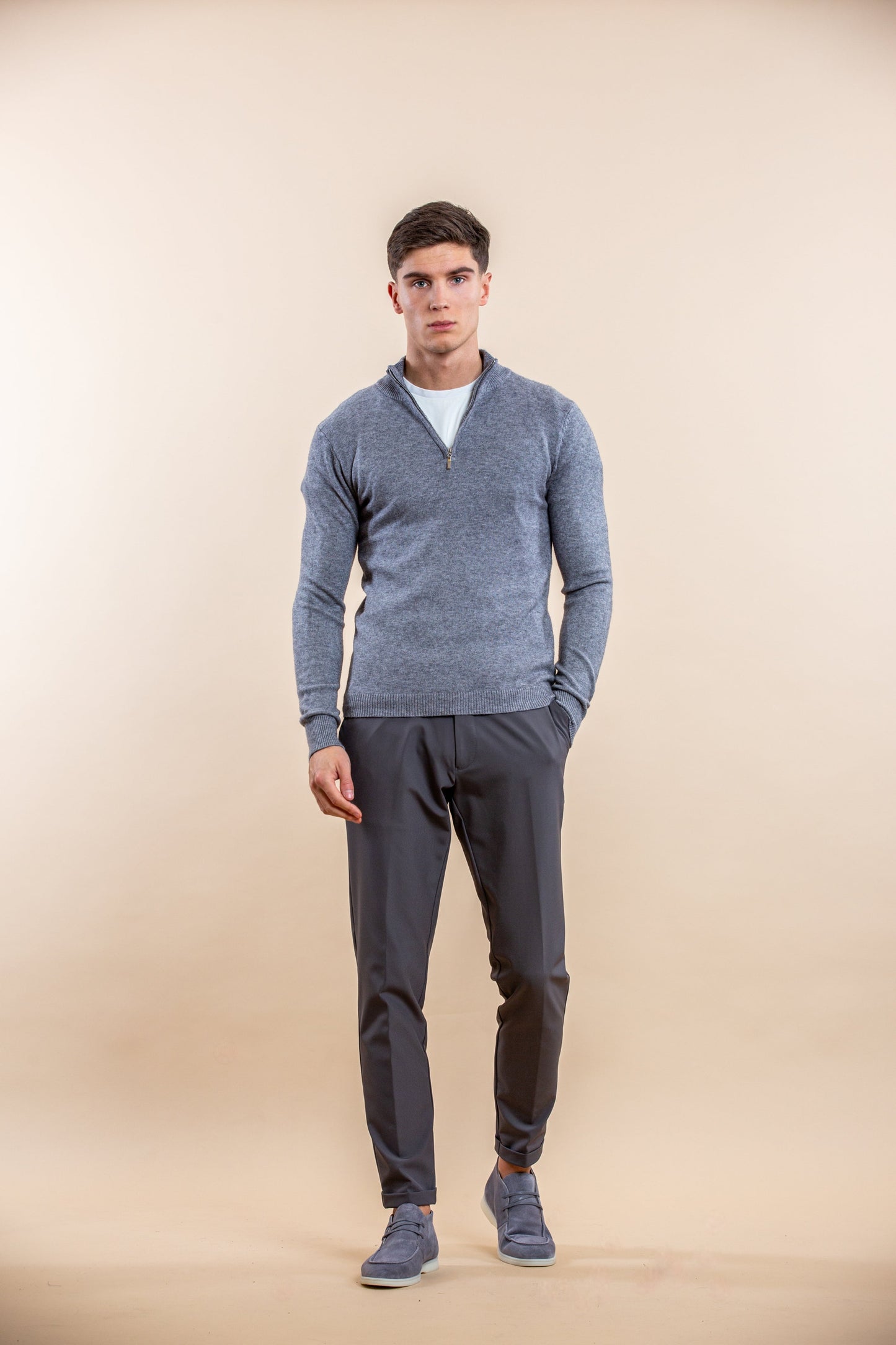 JERSEY HALF-ZIP
