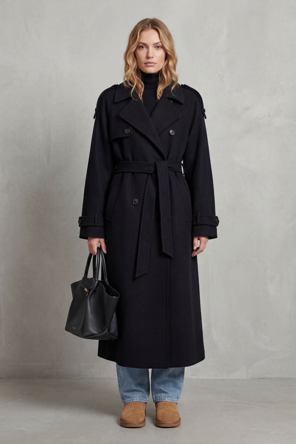 NOIRVAINE | SILUETA OVERSIZE – TRENCH DE LANA