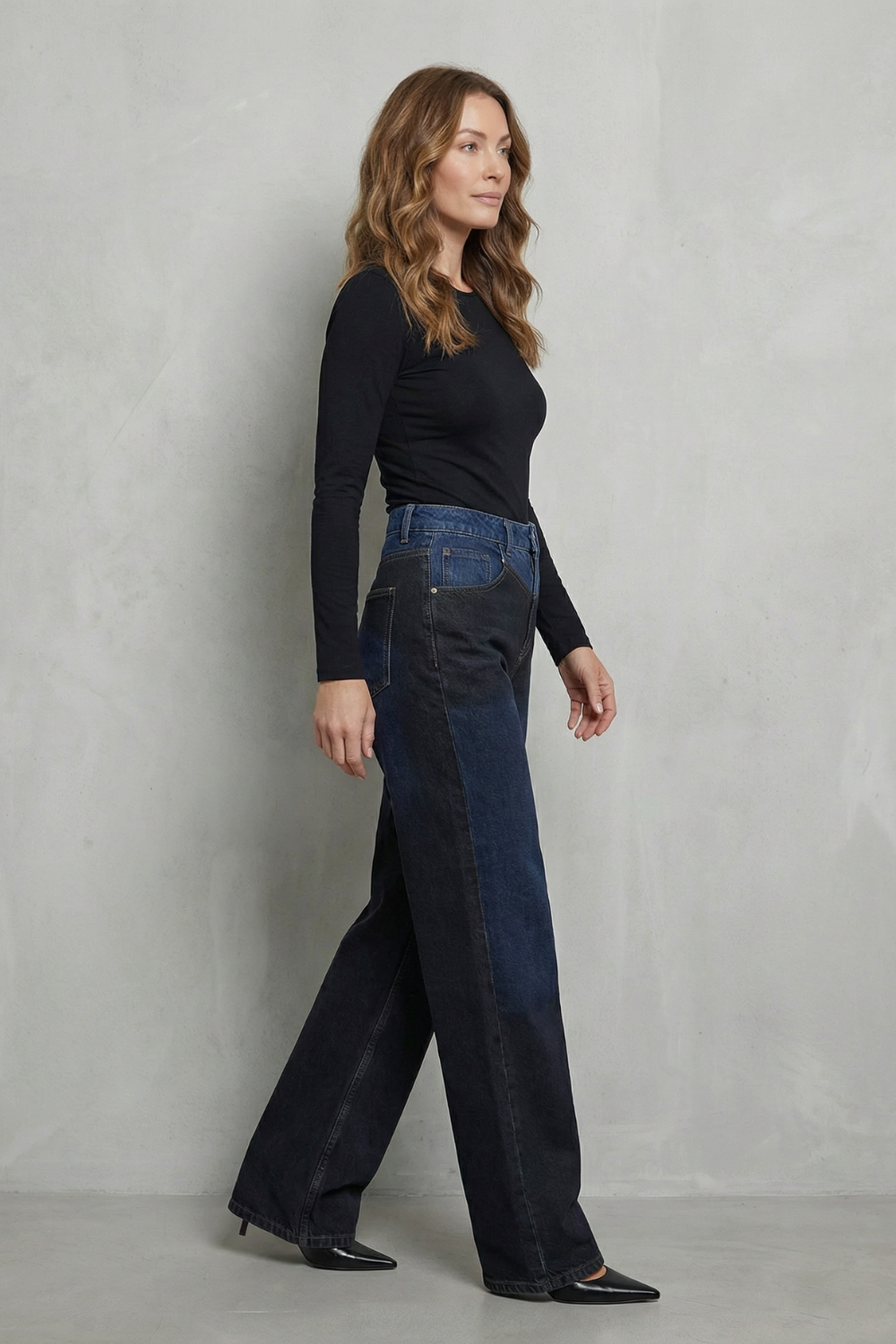 NOVARISSE – DUAL TONE CONTRAST – STRAIGHT LEG JEANS