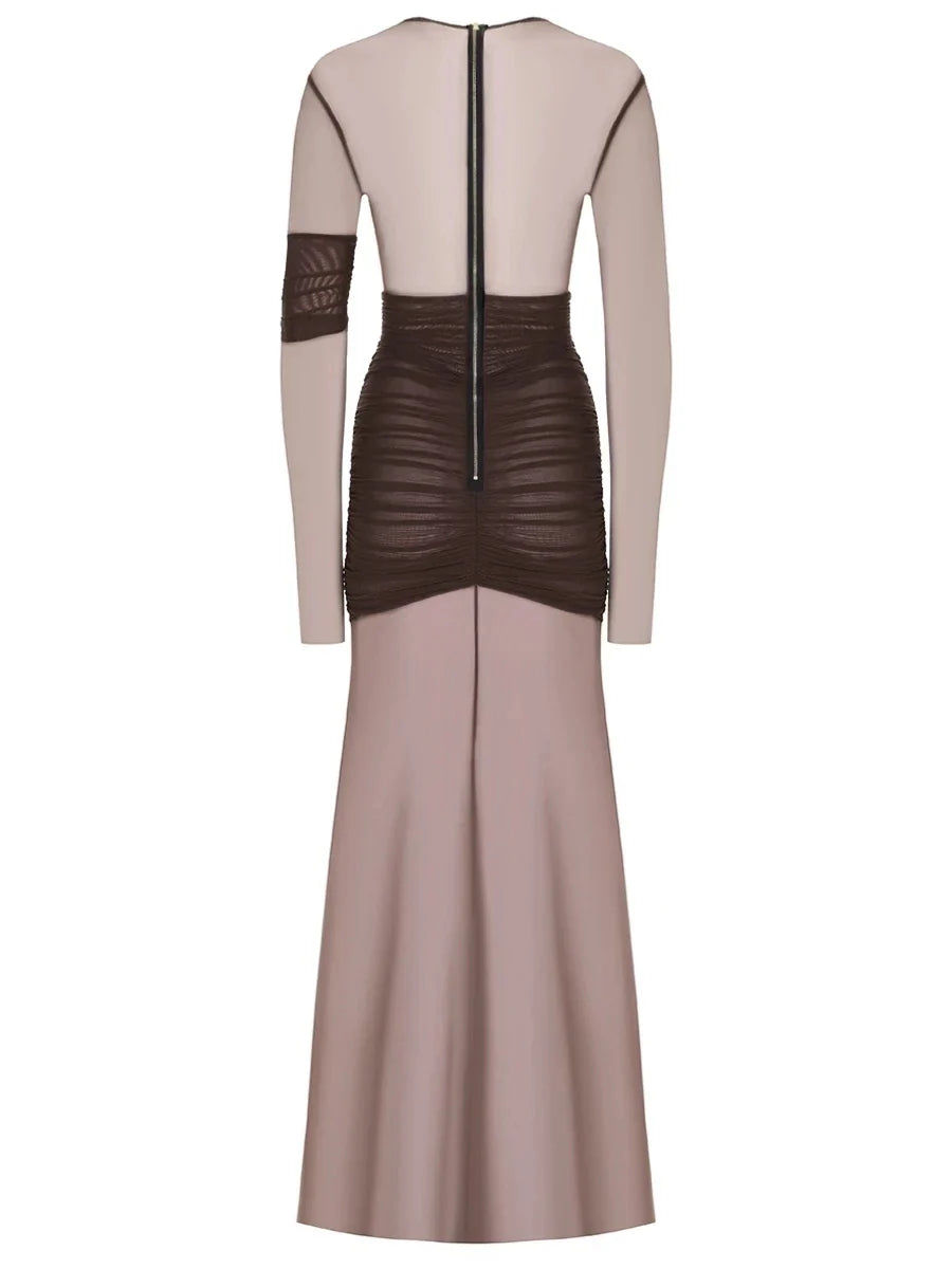ELEGANT SHEER MESH PARTY DRESS