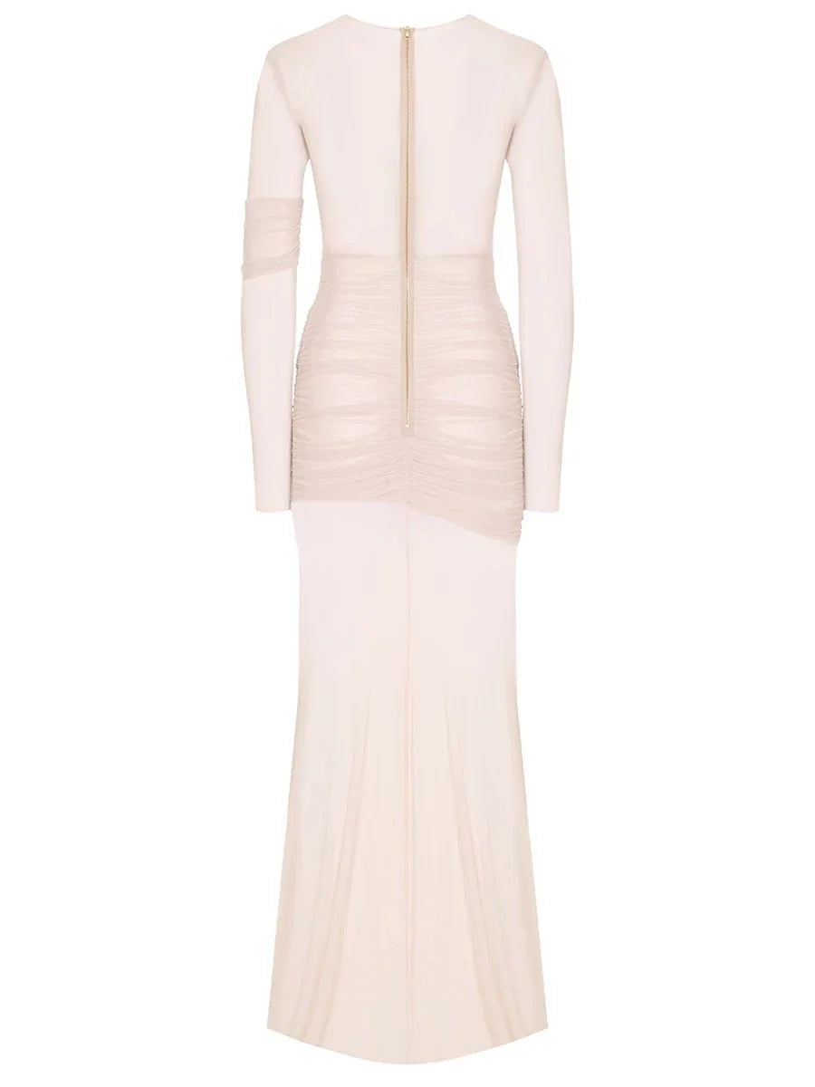 ELEGANT SHEER MESH PARTY DRESS