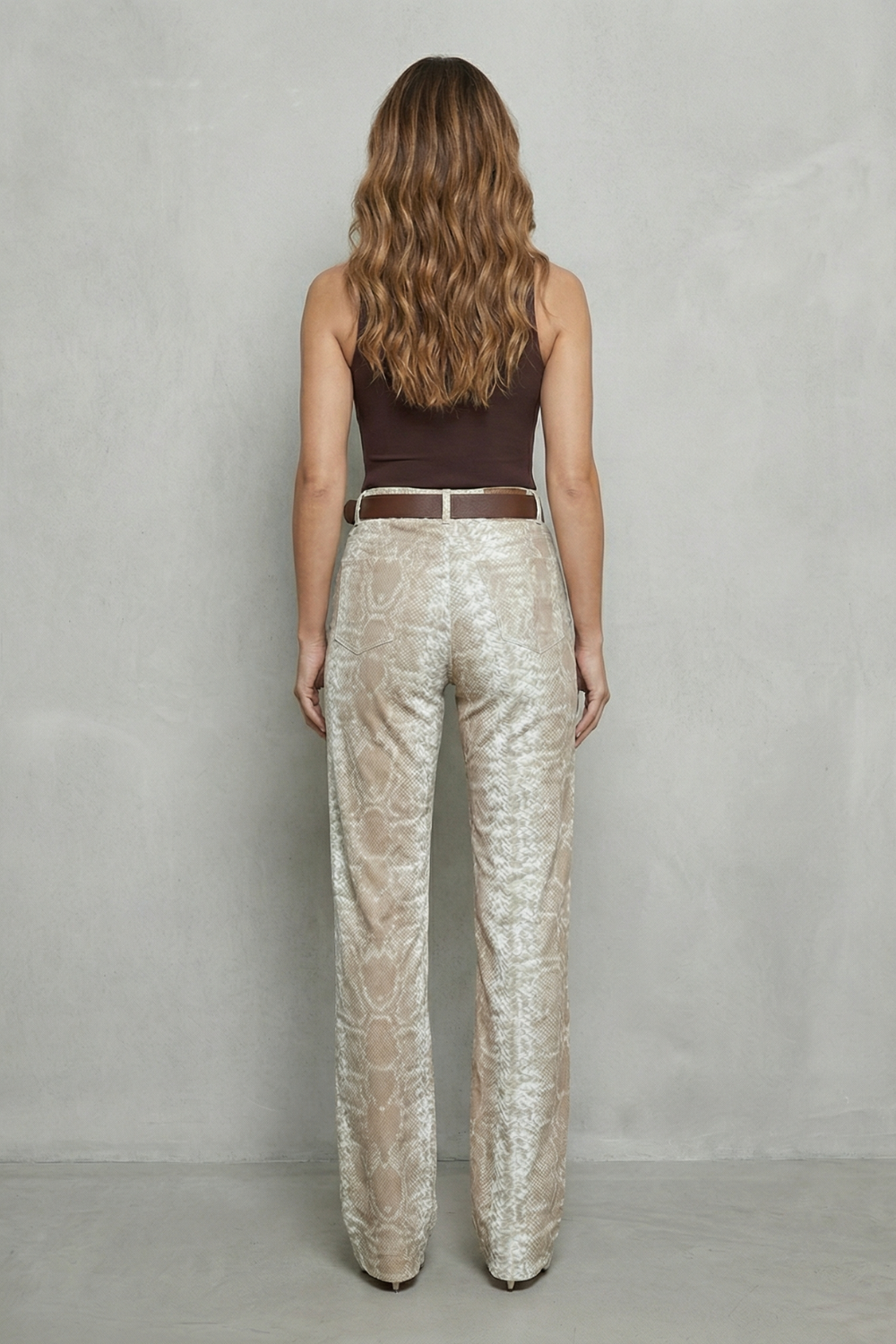 SERAPHIELLE – SNAKE PRINT ELEGANCE – PALAZZO JEANS