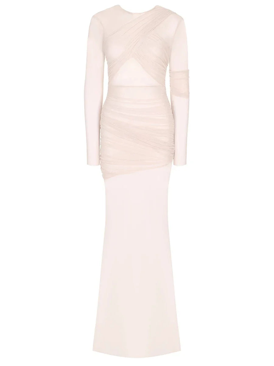 ELEGANT SHEER MESH PARTY DRESS