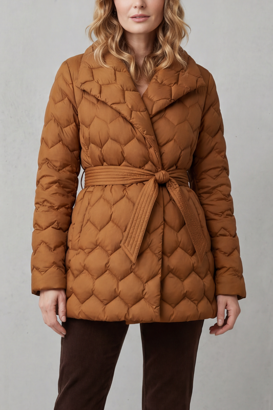 SOLENZA | ACOLCHADO ESCULPIDO – CHAQUETA ACOLCHADO CON CINTURÓN