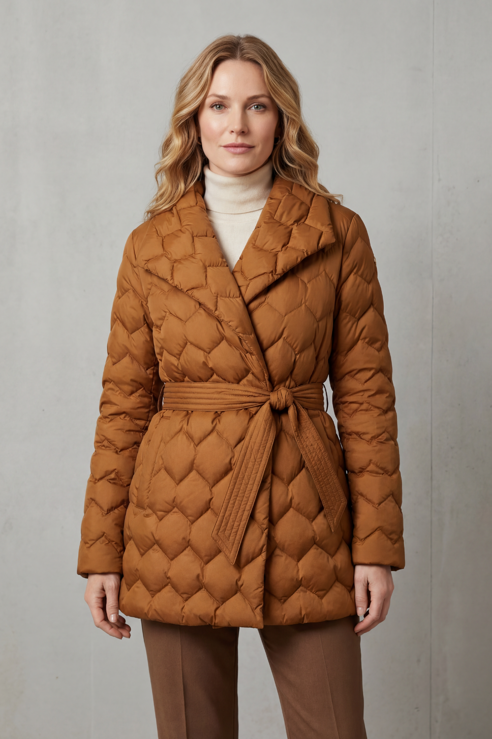 SOLENZA | ACOLCHADO ESCULPIDO – CHAQUETA ACOLCHADO CON CINTURÓN