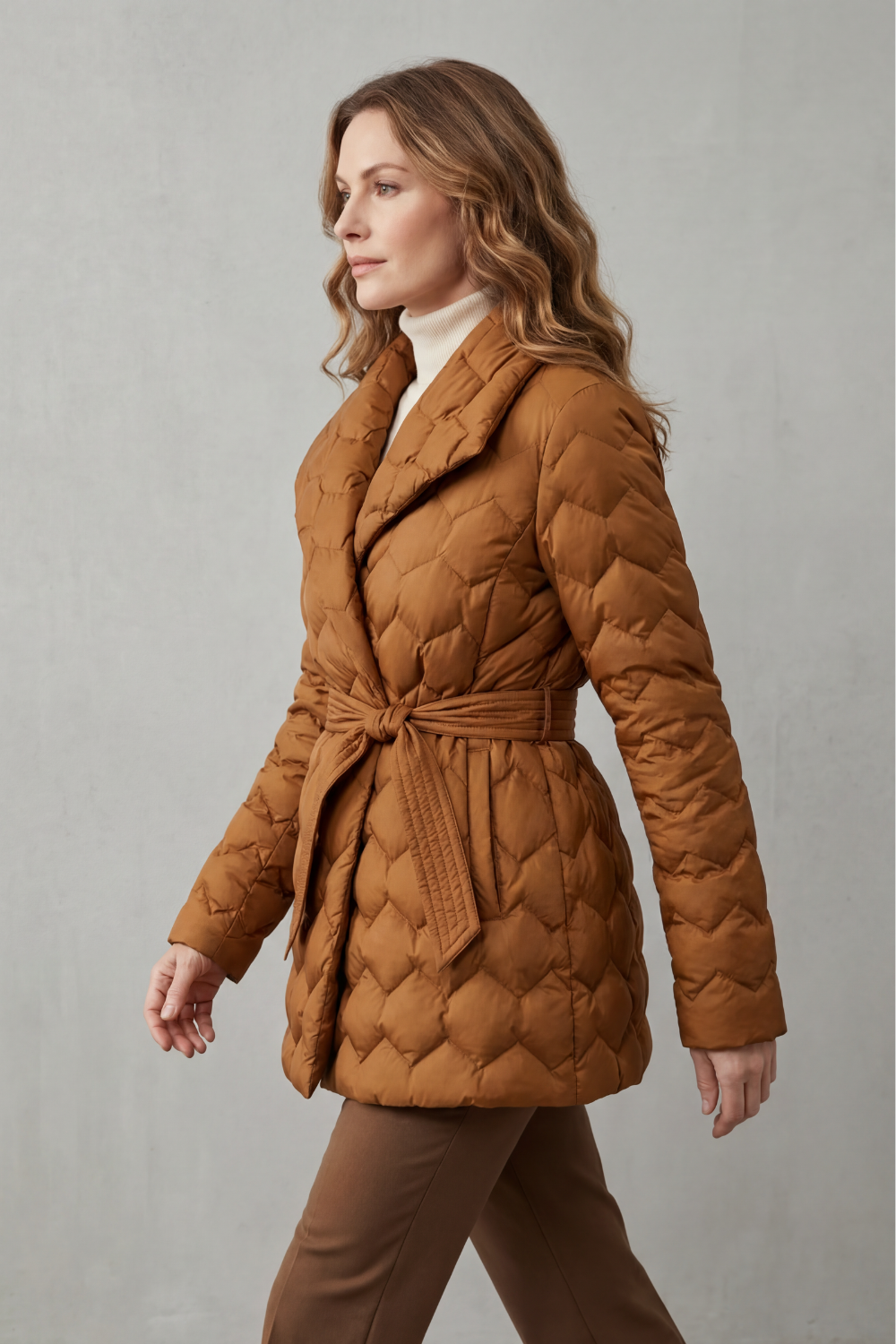 SOLENZA | ACOLCHADO ESCULPIDO – CHAQUETA ACOLCHADO CON CINTURÓN