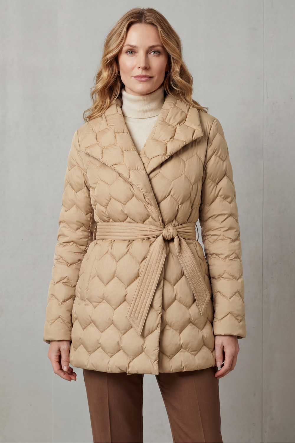 SOLENZA | ACOLCHADO ESCULPIDO – CHAQUETA ACOLCHADO CON CINTURÓN