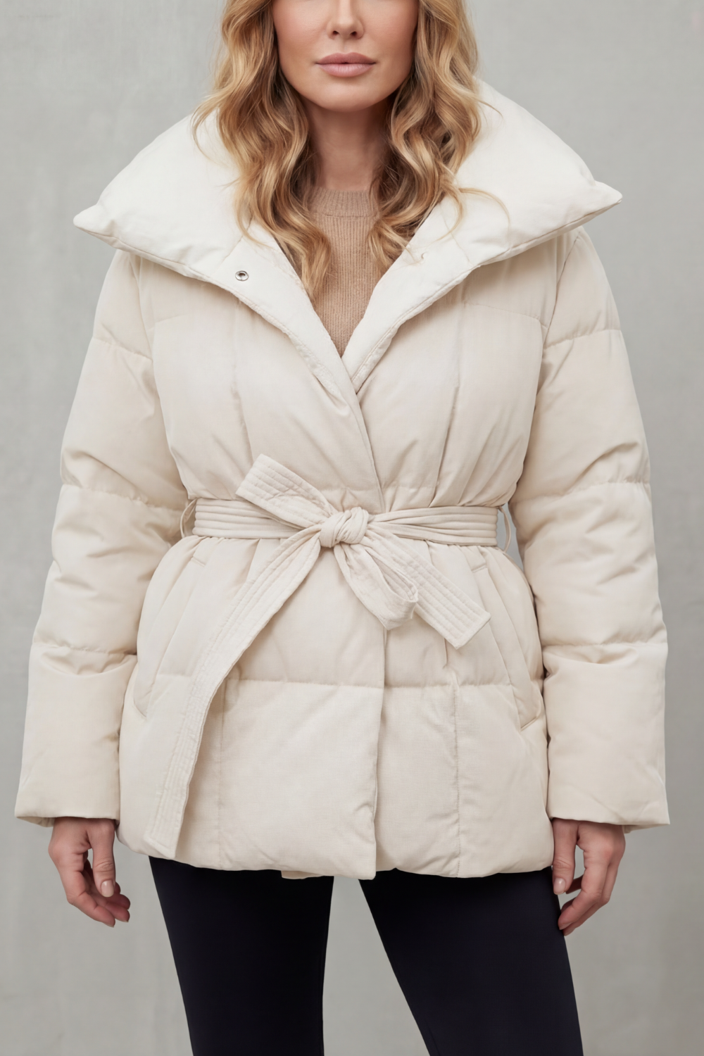 VALMIRA | CUELLO OVERSIZE – ABRIGO ACOLCHADO CON CINTURÓN