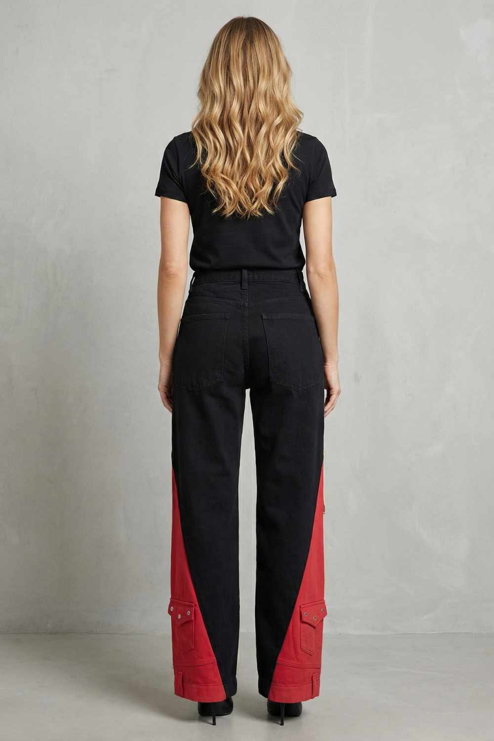 VANTRELLE – TRI-TONE CONTRAST DESIGN – STRAIGHT LEG JEANS