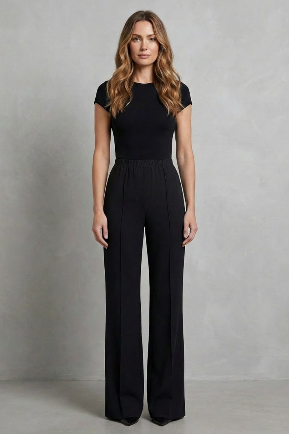 VELIZZA – STREAMLINED SILHOUETTE – HIGH-WAIST WIDE-LEG TROUSERS