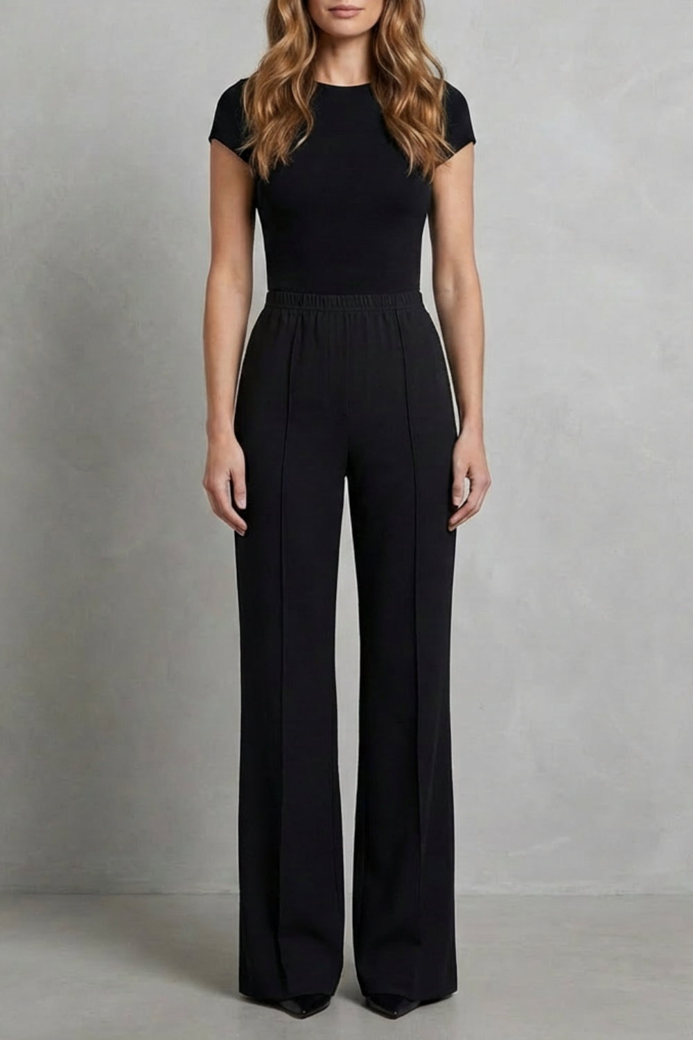 VELIZZA – STREAMLINED SILHOUETTE – HIGH-WAIST WIDE-LEG TROUSERS