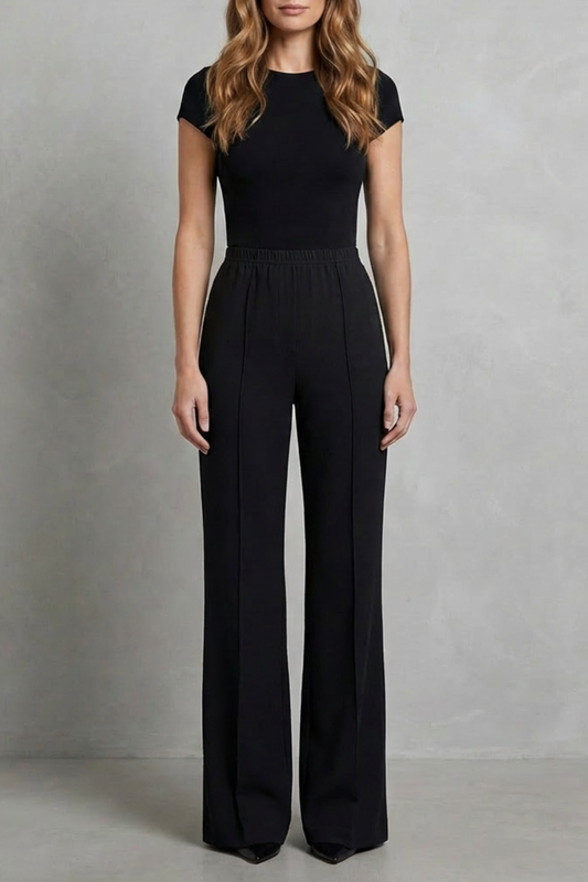 VELIZZA – STREAMLINED SILHOUETTE – HIGH-WAIST WIDE-LEG TROUSERS