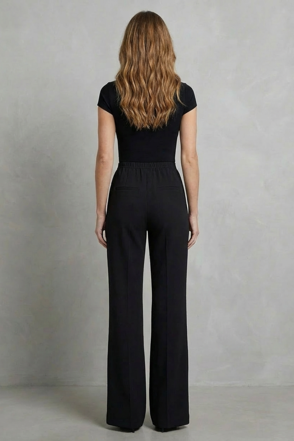 VELIZZA – STREAMLINED SILHOUETTE – HIGH-WAIST WIDE-LEG TROUSERS